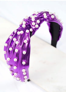 Positively Purple Pearl Headband