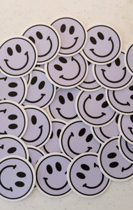 Purple Smiley Stickers